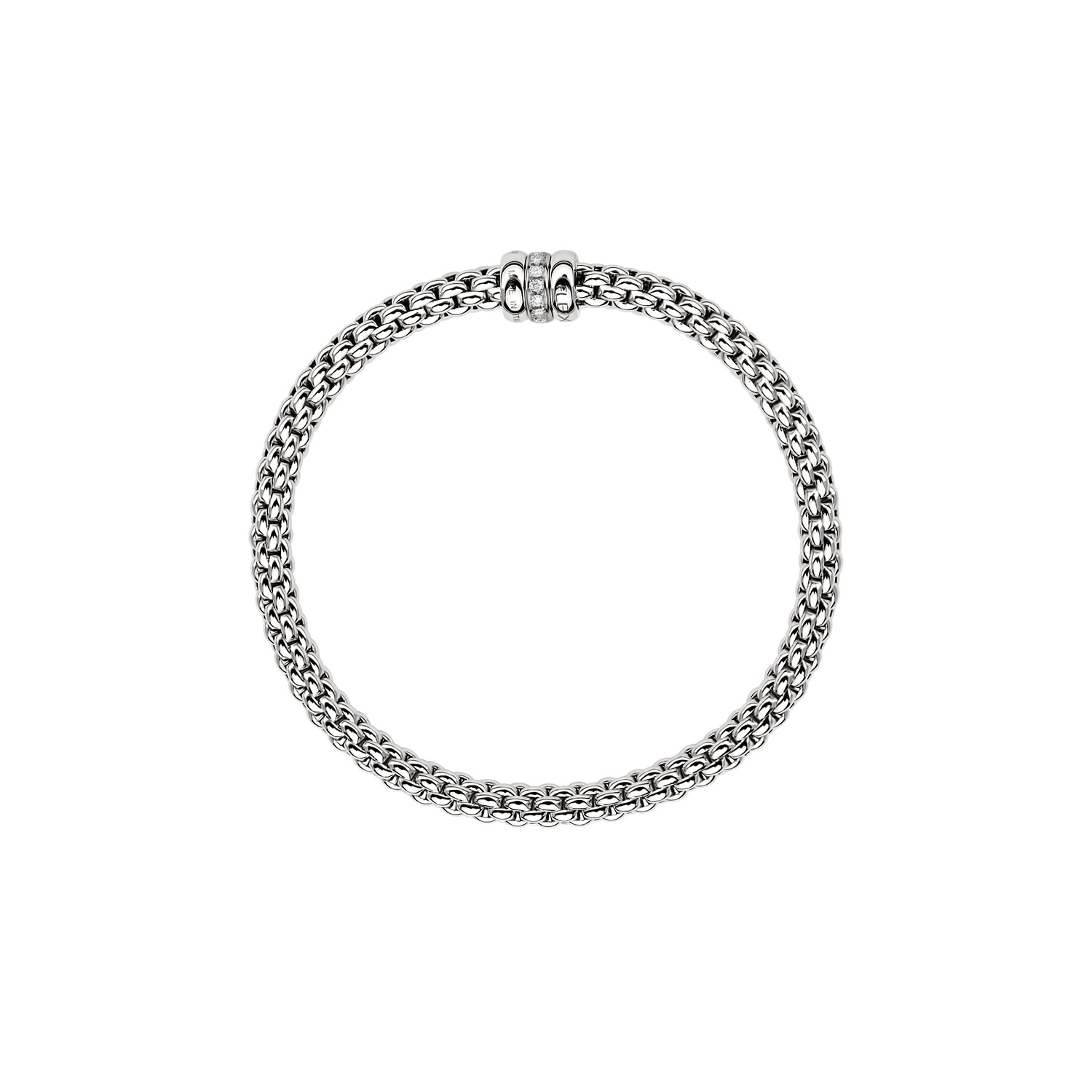 Fope Flex It Bracelet Solo Collection in White Gold