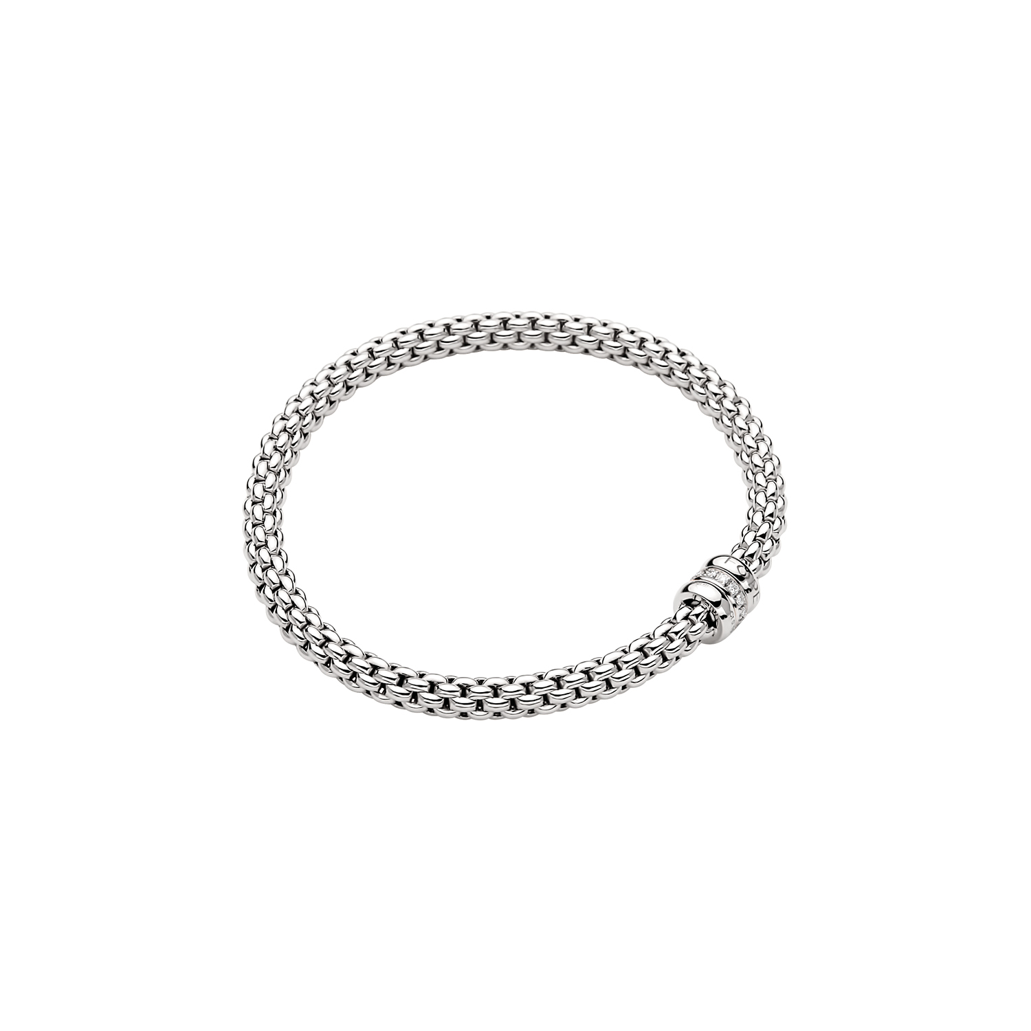 Fope Flex It Bracelet Solo Collection in White Gold