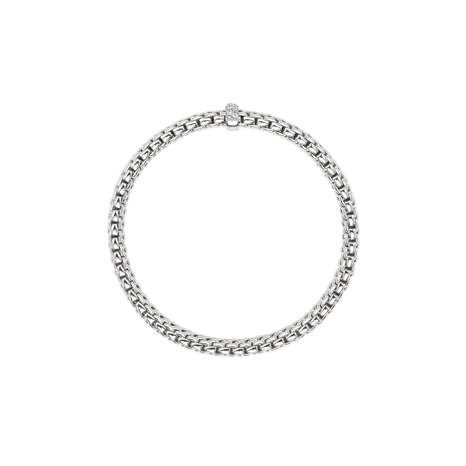 Fope Flex It Vendome Collection Armband aus Weißgold und Diamanten
