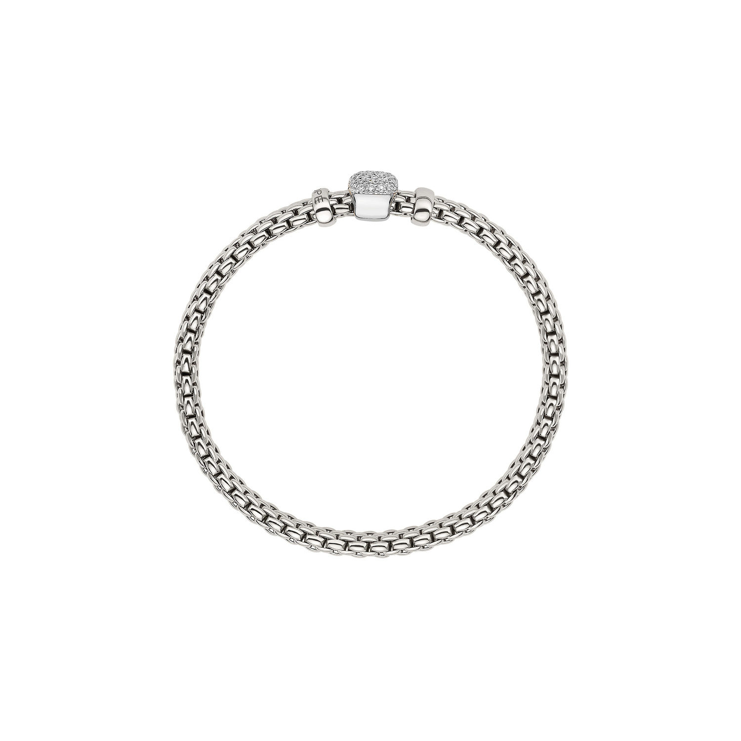 Fope Flex It Bracelet Vendome Collection in White Gold and Diamonds