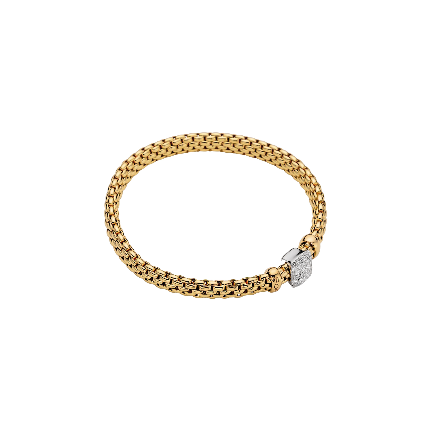 Fope Flex It Bracelet Vendome Collection in White Gold and Diamonds