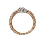 Fope Flex It Tris Solo Collection Bracelet in Rose and White Gold with Diamonds