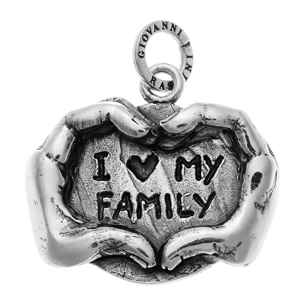 Charm I Love My Family in 925 silver Giovanni Raspini