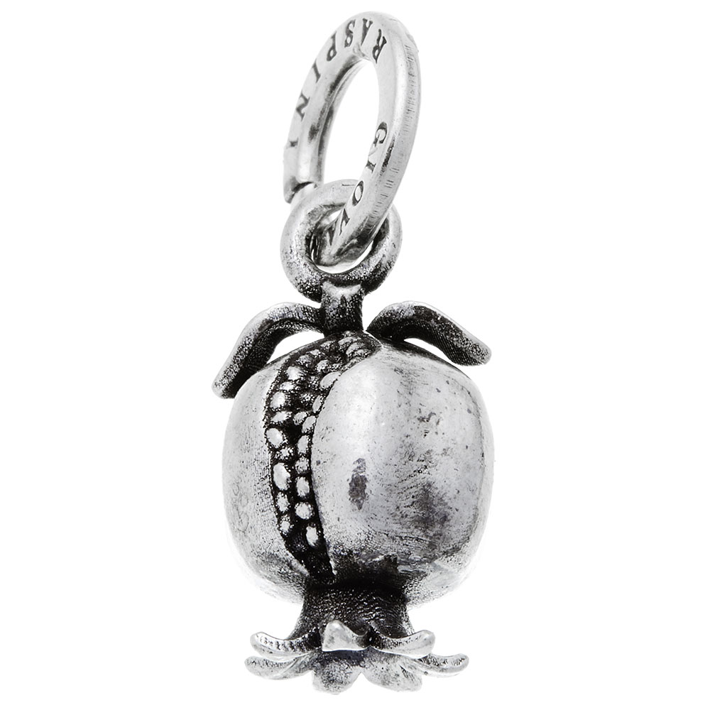 Set di 4 ciondoli a forma di ananas in metallo argentato antico 19x9mm - Italia