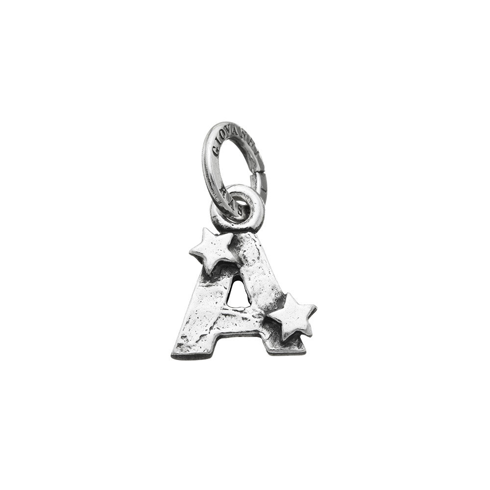 Giovanni Raspini 925 Silver Charm Letter A With Star