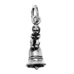 Giovanni Raspini 925 silver bell charm with bow