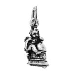 Giovanni Raspini 925 silver bell charm with bow
