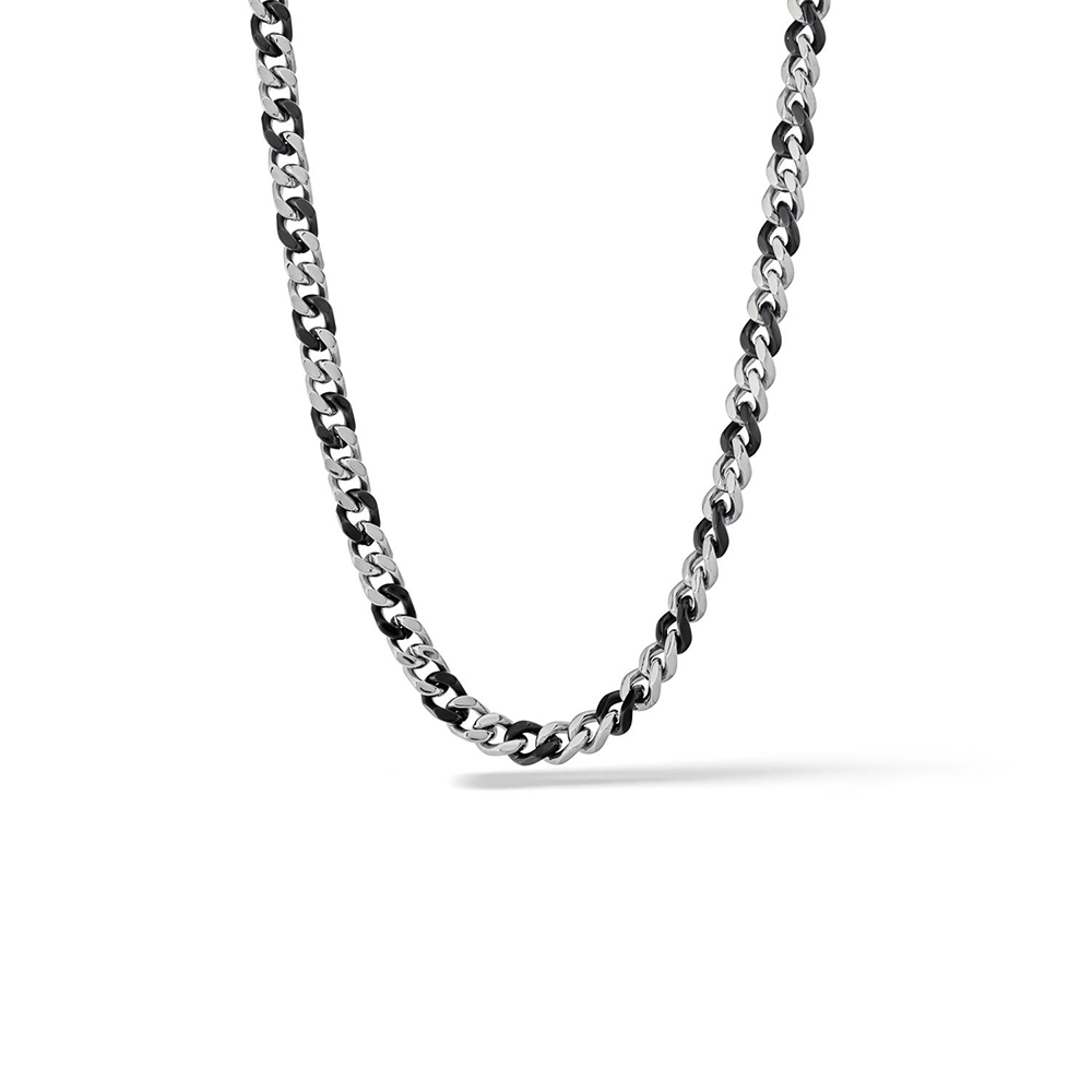 Comets Jewelry Black PVD Steel Chain Necklace