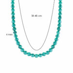 Ti Sento Milano Turquoise Stone Necklace Length 48 cm