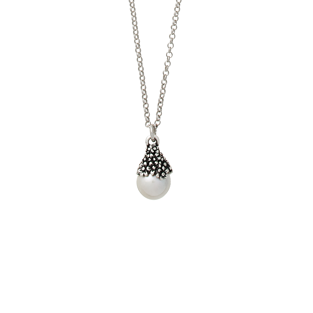 Giovanni Raspini Daisies Drops Pendant Necklace with Mabé Pearl