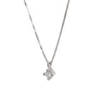 Fabio Ferro Punto Luce White Gold Necklace with Brilliant Cut Diamond 0.08 Carat