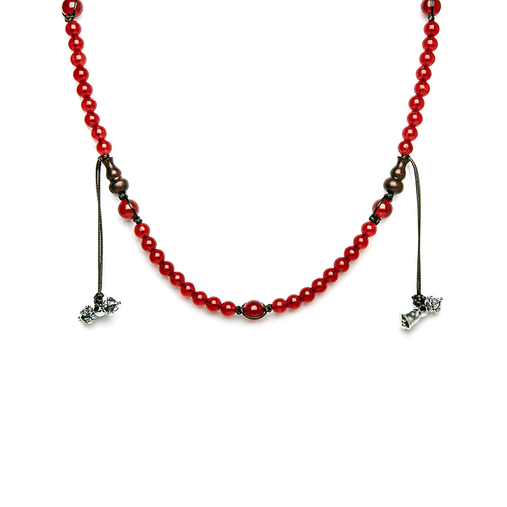 Tamashii Mudra Short Necklace with Red Passion Agate