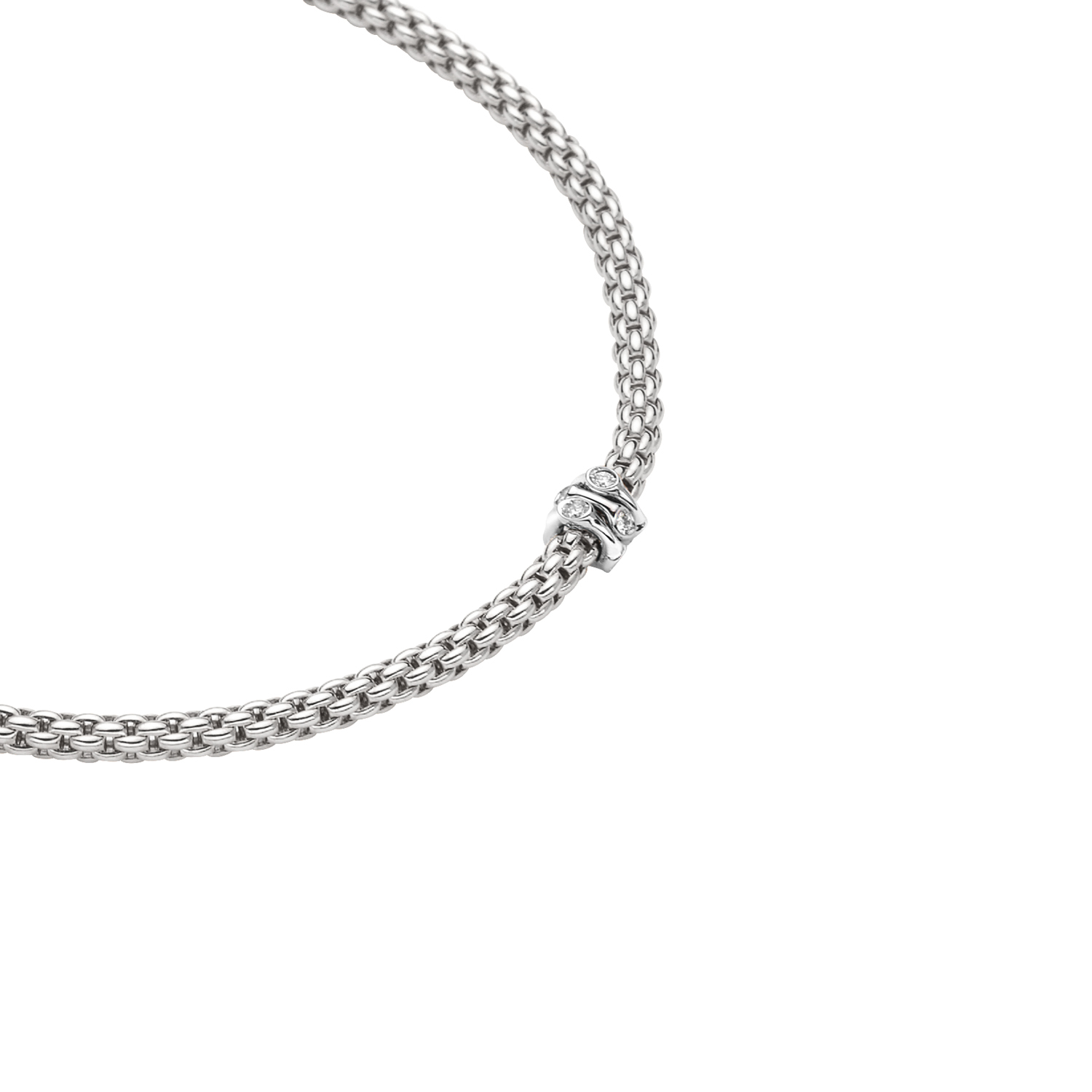 Fope Prima Collection Halskette aus Weißgold mit Diamanten