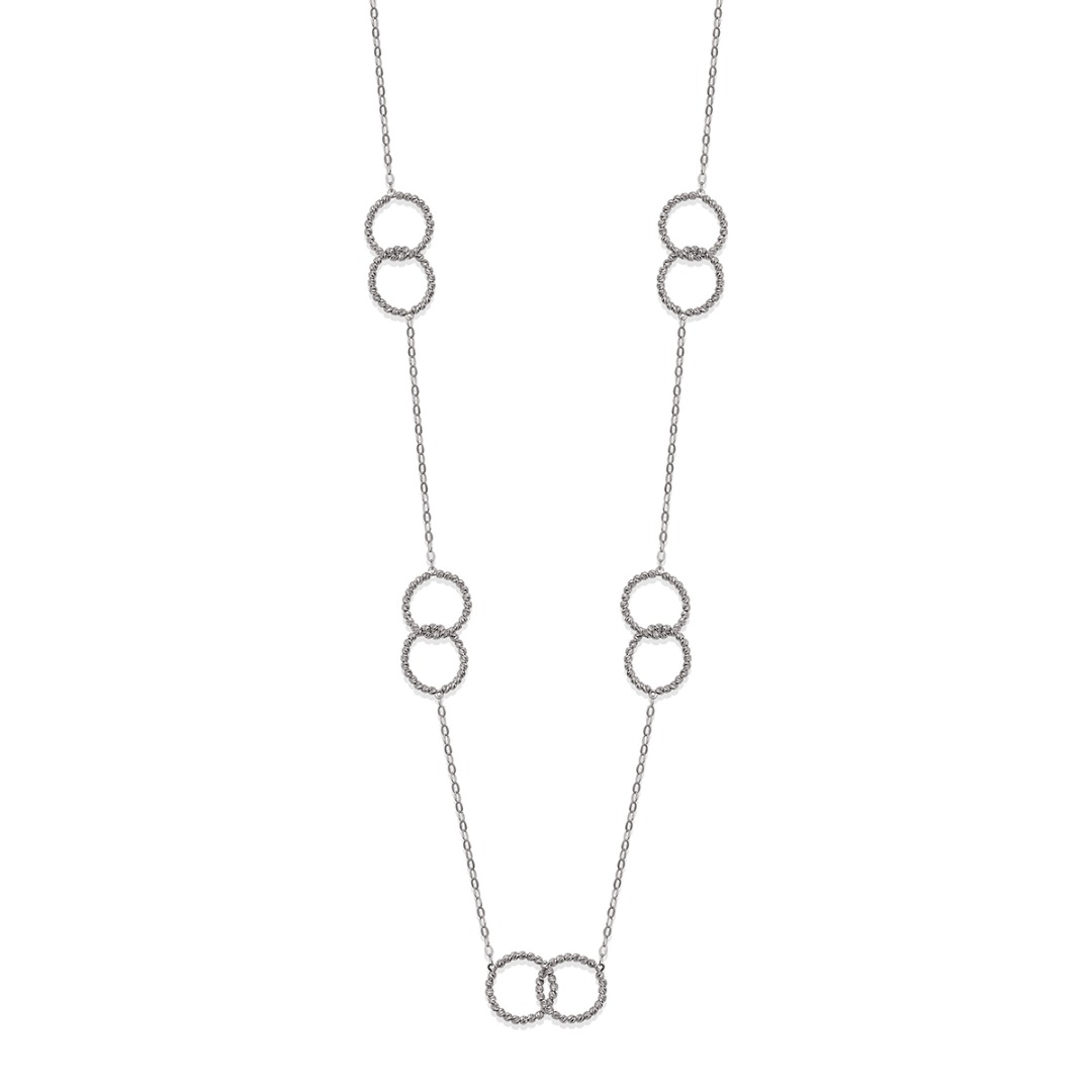 Desmos Type Chanel Necklace with Hoops Length 86 cm