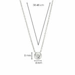 Ti Sento Milano 925 Sterling Silver Women's Necklace With Onion Point Pendant With Zircon