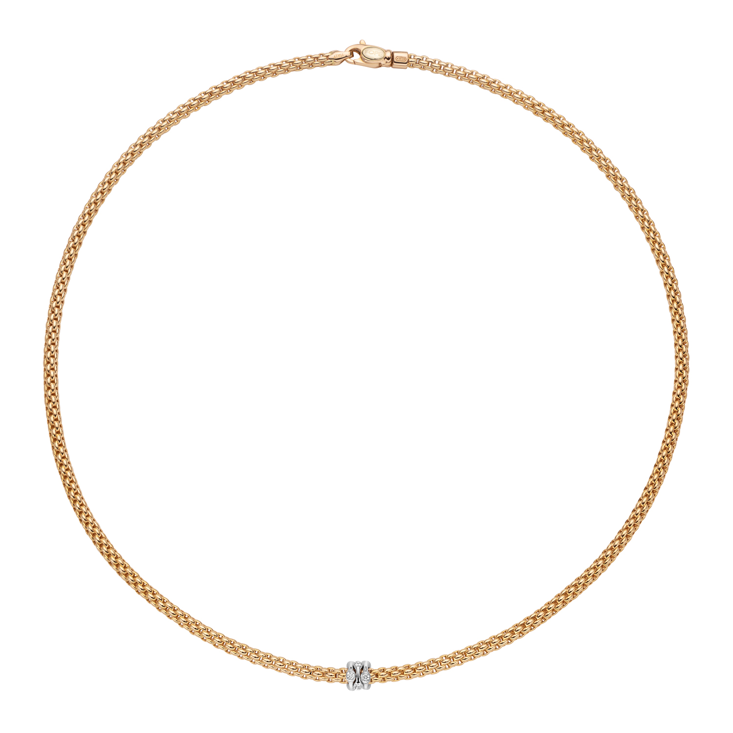 Fope Prima Collection Halskette aus Weißgold mit Diamanten