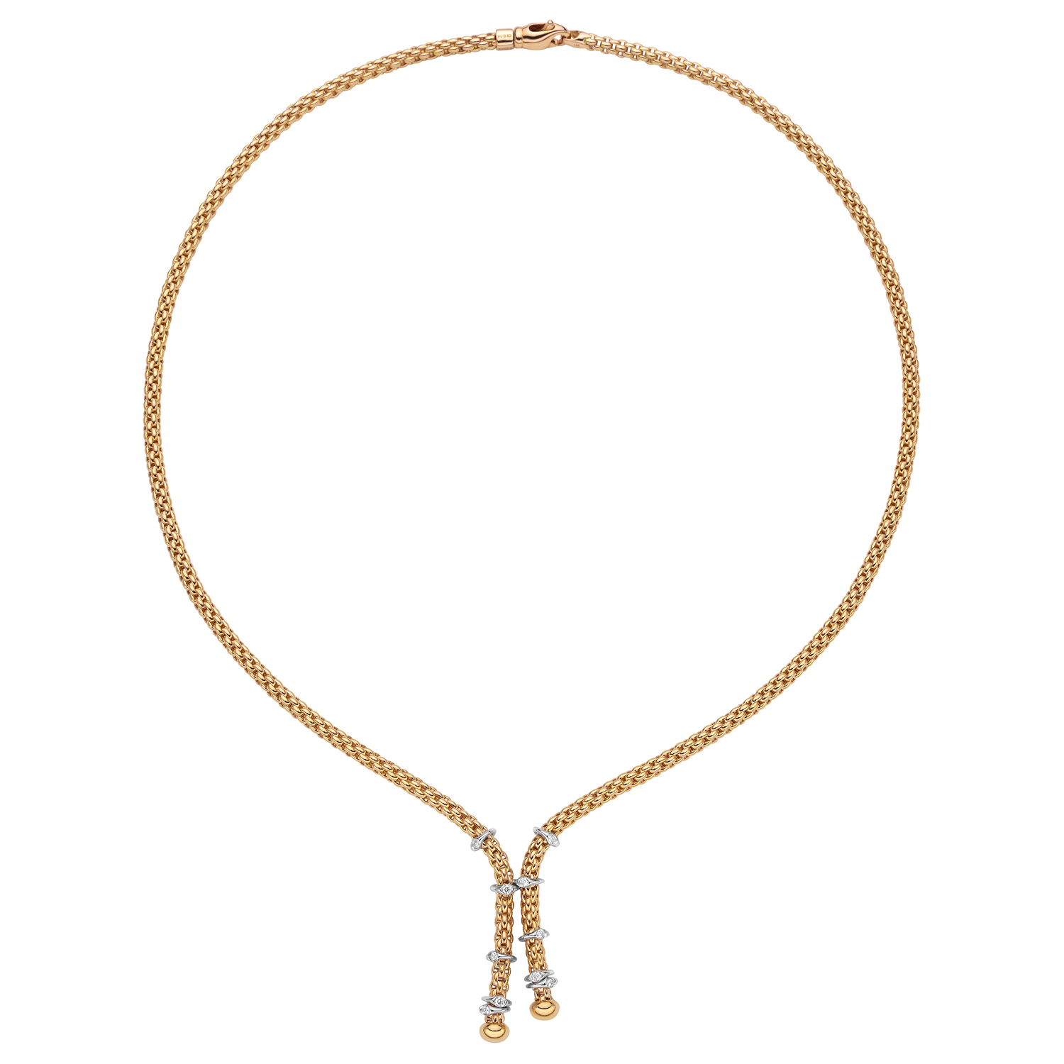 Fope Prima Collection Necklace in White Gold with Diamonds