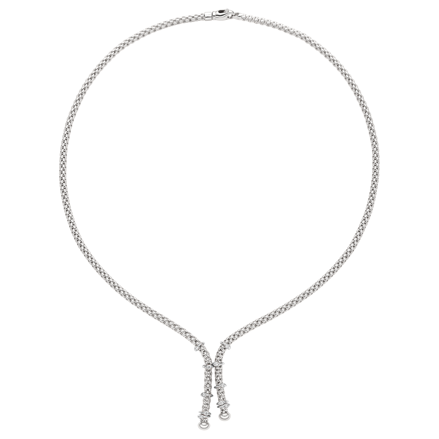 Fope Prima Collection Necklace in White Gold with Diamonds