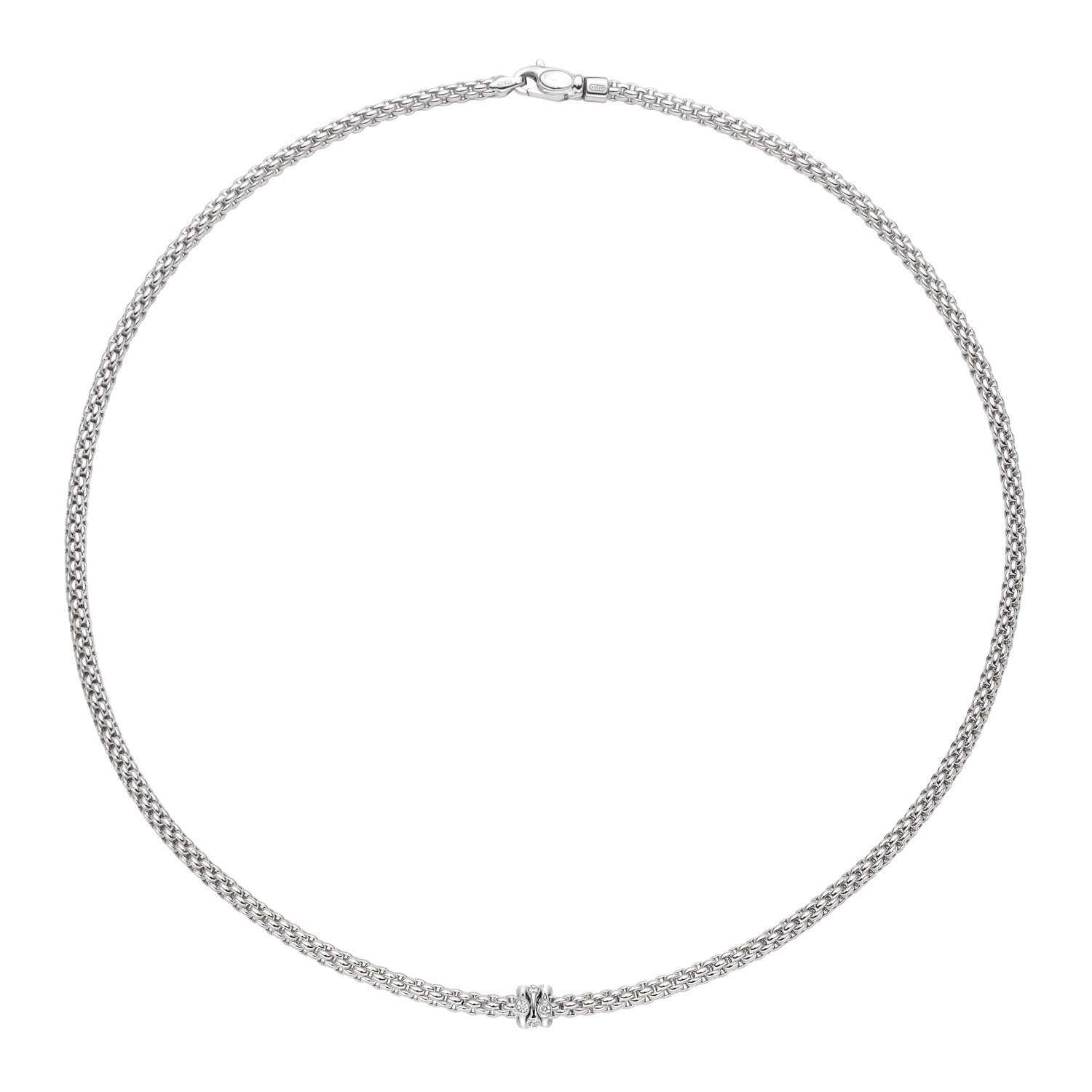 Fope Prima Collection Halskette aus Weißgold mit Diamanten