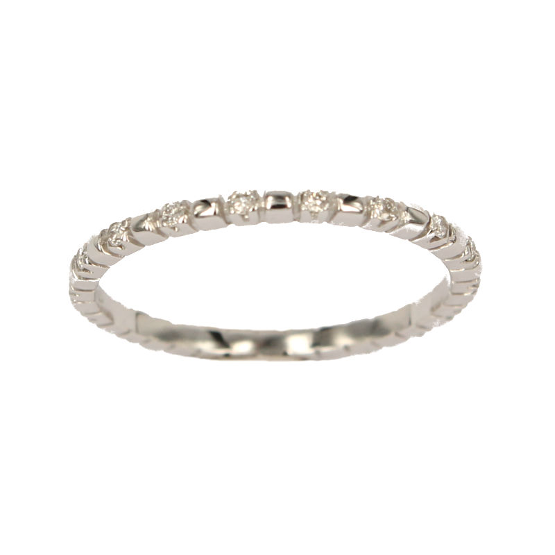 Eternity Fabio Ferro Ring in White Gold with 0.16 Carat Diamonds