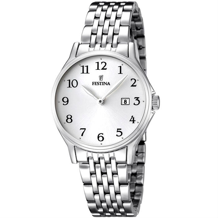 Festina Woman In Steel With Silver Dial