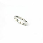 White Gold Wedding Band with Brilliant Cut Diamond 0.10 ct. Model Light Fabio Iron