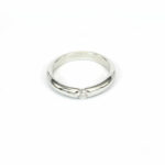 White Gold Wedding Band with Brilliant Cut Diamond 0.10 ct. Model Light Fabio Iron