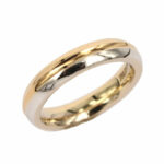 Unoaerre Wedding Band In White And Yellow Gold Eclipse Model Comfortable