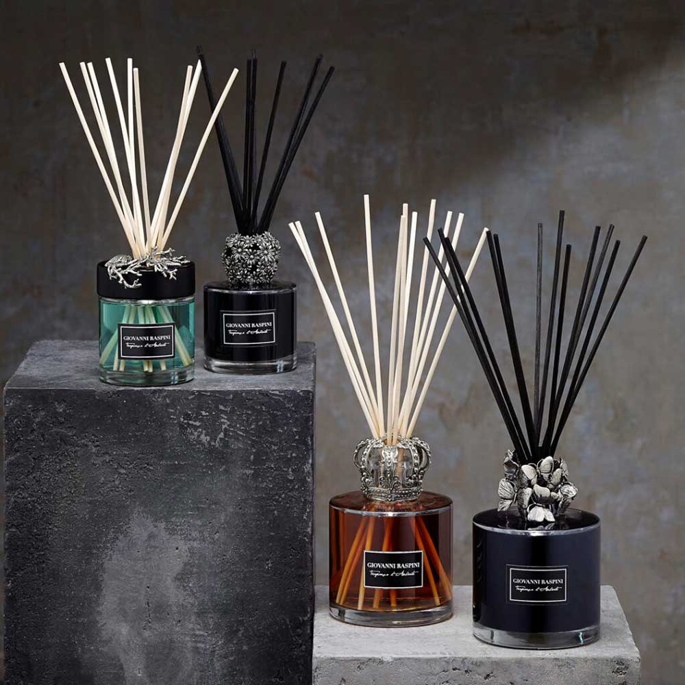 Diffusor Giovanni Raspini Gotham City Piccolo 200 ml "Nero Divino" in Weiß Bronze