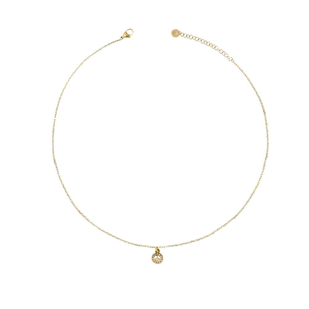 Rue des Mille Necklace Peace Chain Zircons