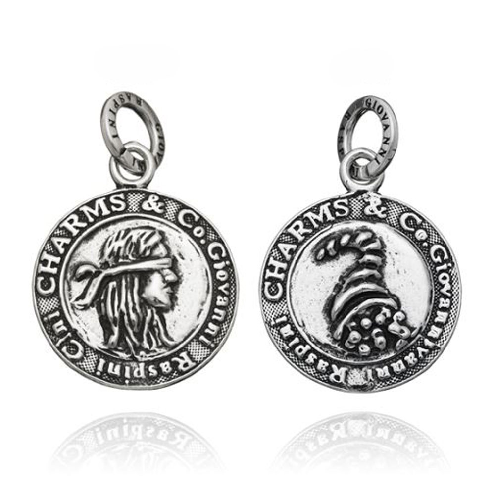 Giovanni Raspini Charm Fortuna Medal in 925 Sterling Silver