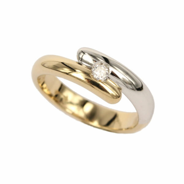 White and Yellow Gold Wedding Band Model Us Fabio Ferro