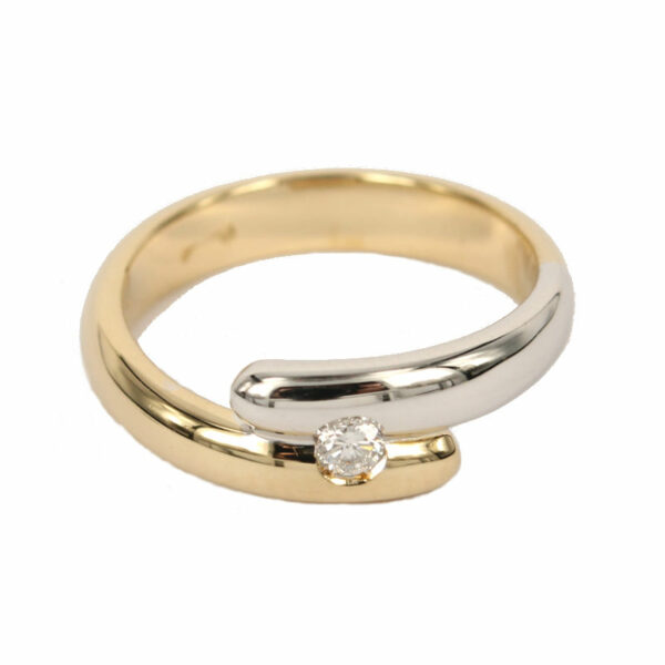 White and Yellow Gold Wedding Band Model Us Fabio Ferro