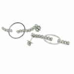 Fabio Ferro Tennis Earrings in White Gold And Diamonds