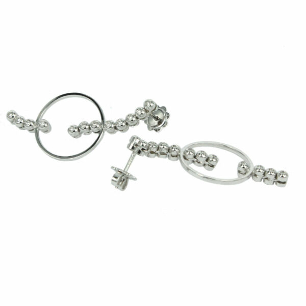Fabio Ferro Tennis Earrings in White Gold And Diamonds