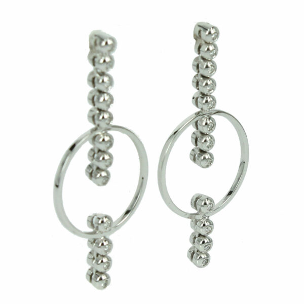 Fabio Ferro Tennis Earrings in White Gold And Diamonds