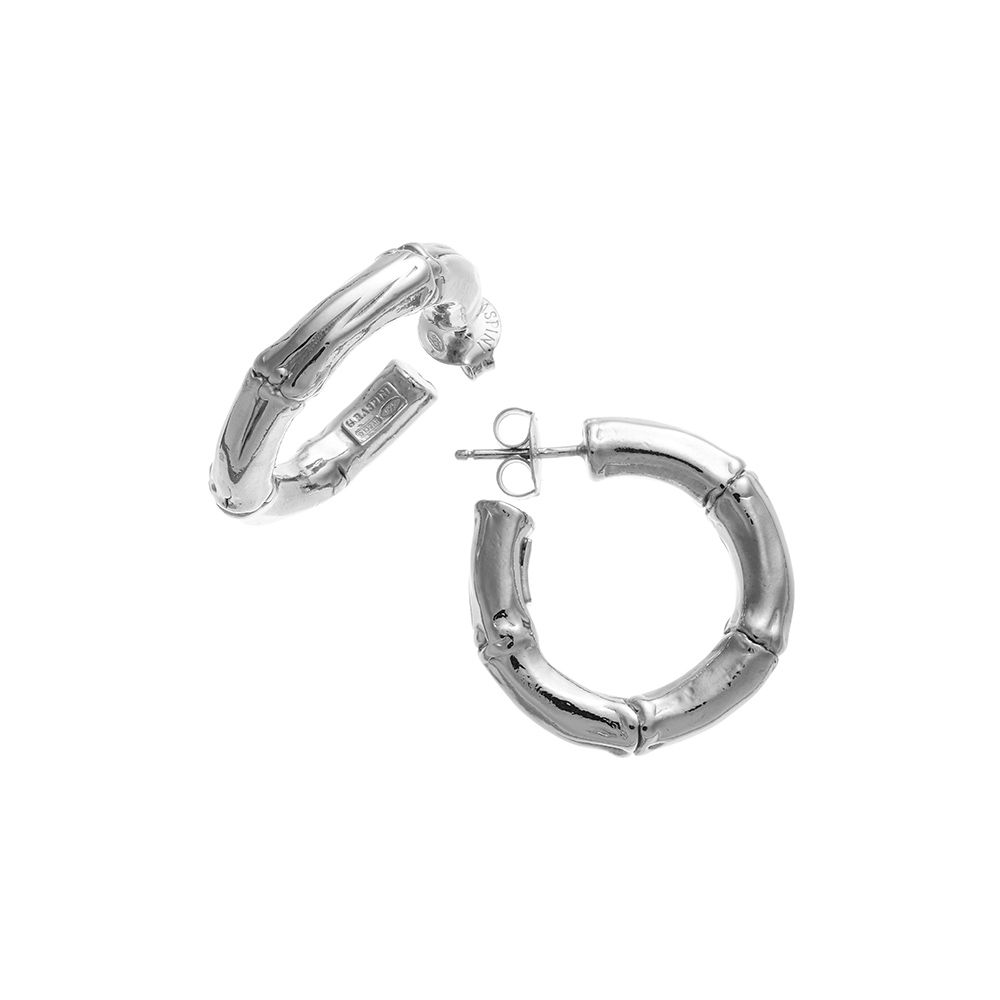 Giovanni Raspini Bamboo Hoop Earrings Small