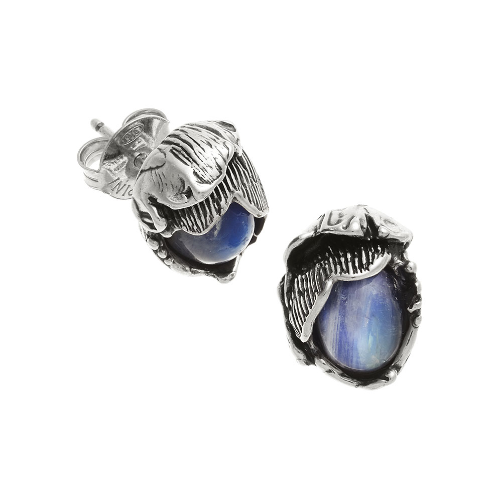 Giovanni Raspini Moon Flower Button Earrings with Labradorite