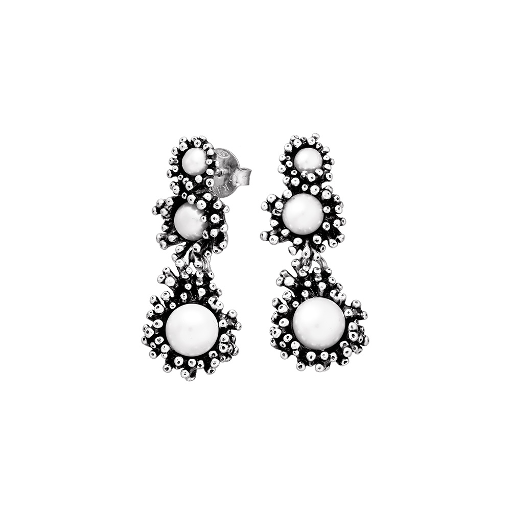 Giovanni Raspini Earrings Waterfall Anemone Small