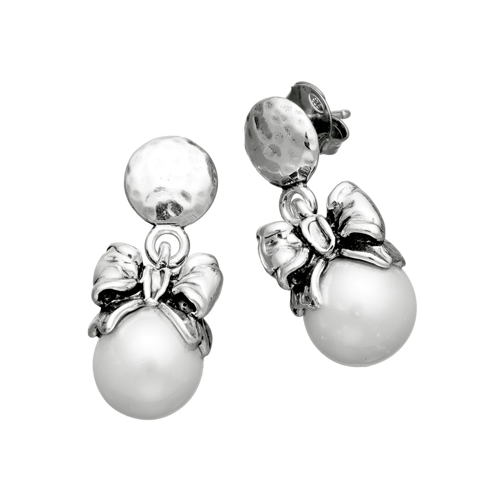 Earrings Giovanni Raspini Bow Drops Collection with Mabè Pearls