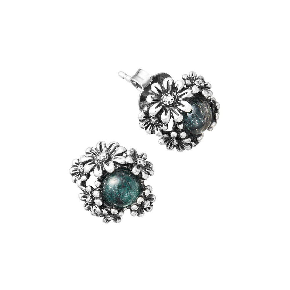 Giovanni Raspini Button Earrings Daisies Garden