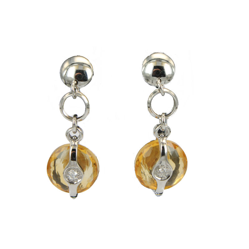 Zancan Quartz Citrine Amber Earrings