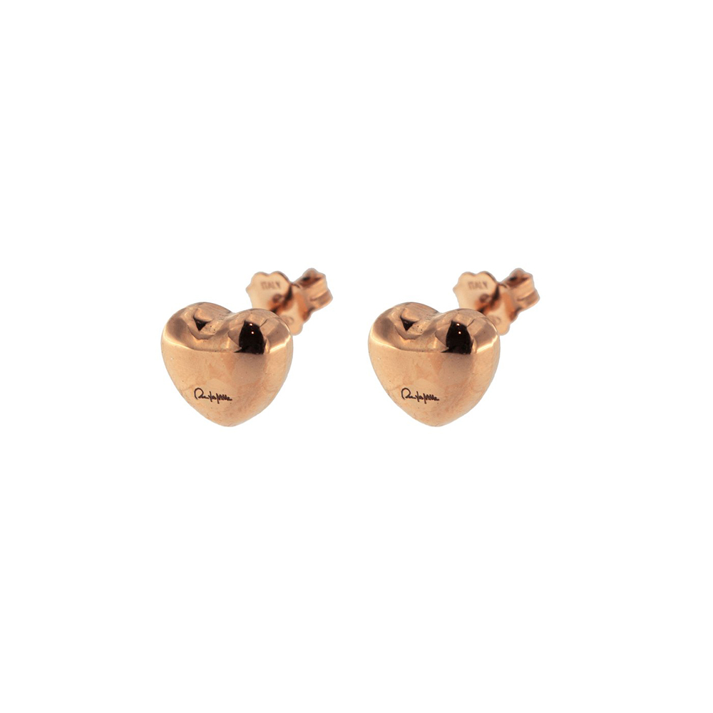 Rue des Mille Stud Earrings Pink Lobe Fixed Heart