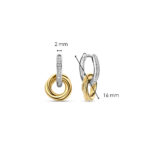 Ti Sento Milano Earrings Golden Circles and Zircons