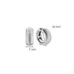 Ti Sento Milano Stud Earrings Large Silver Plated