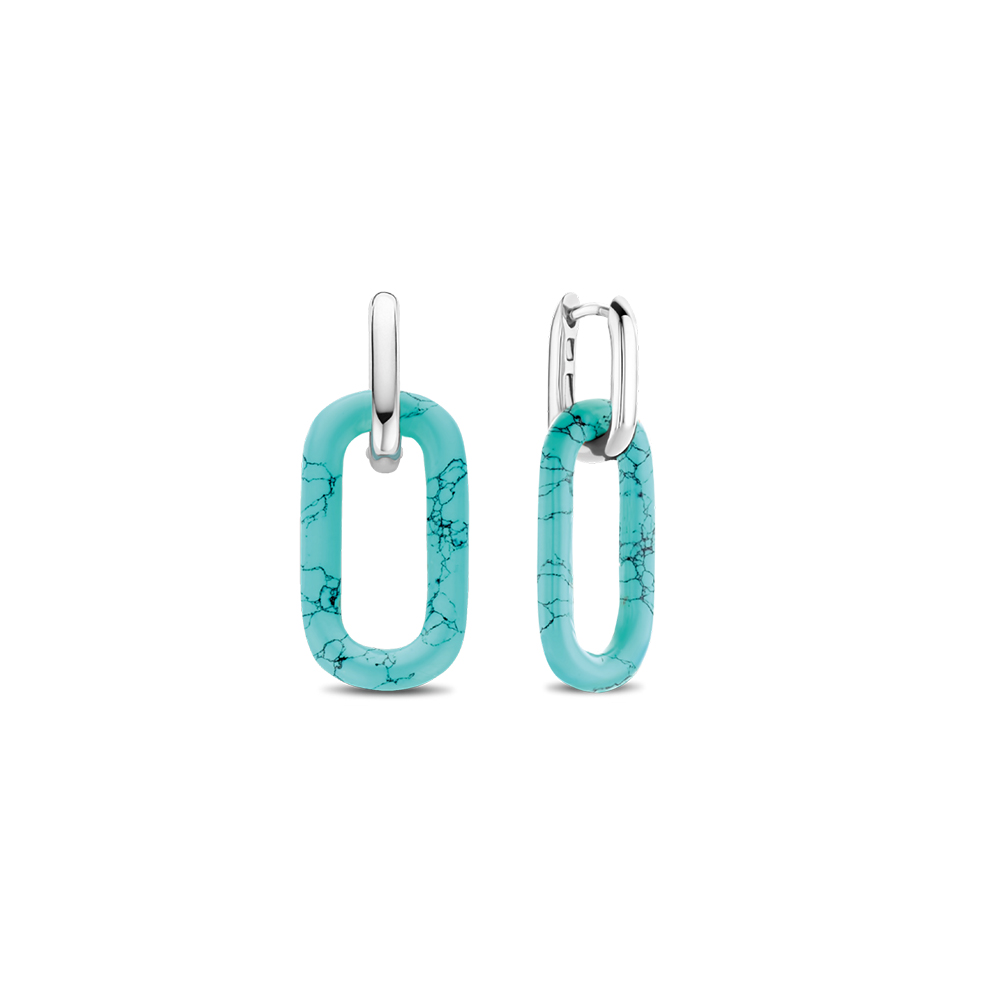 Ti Sento Milano Turquoise Chain Earrings