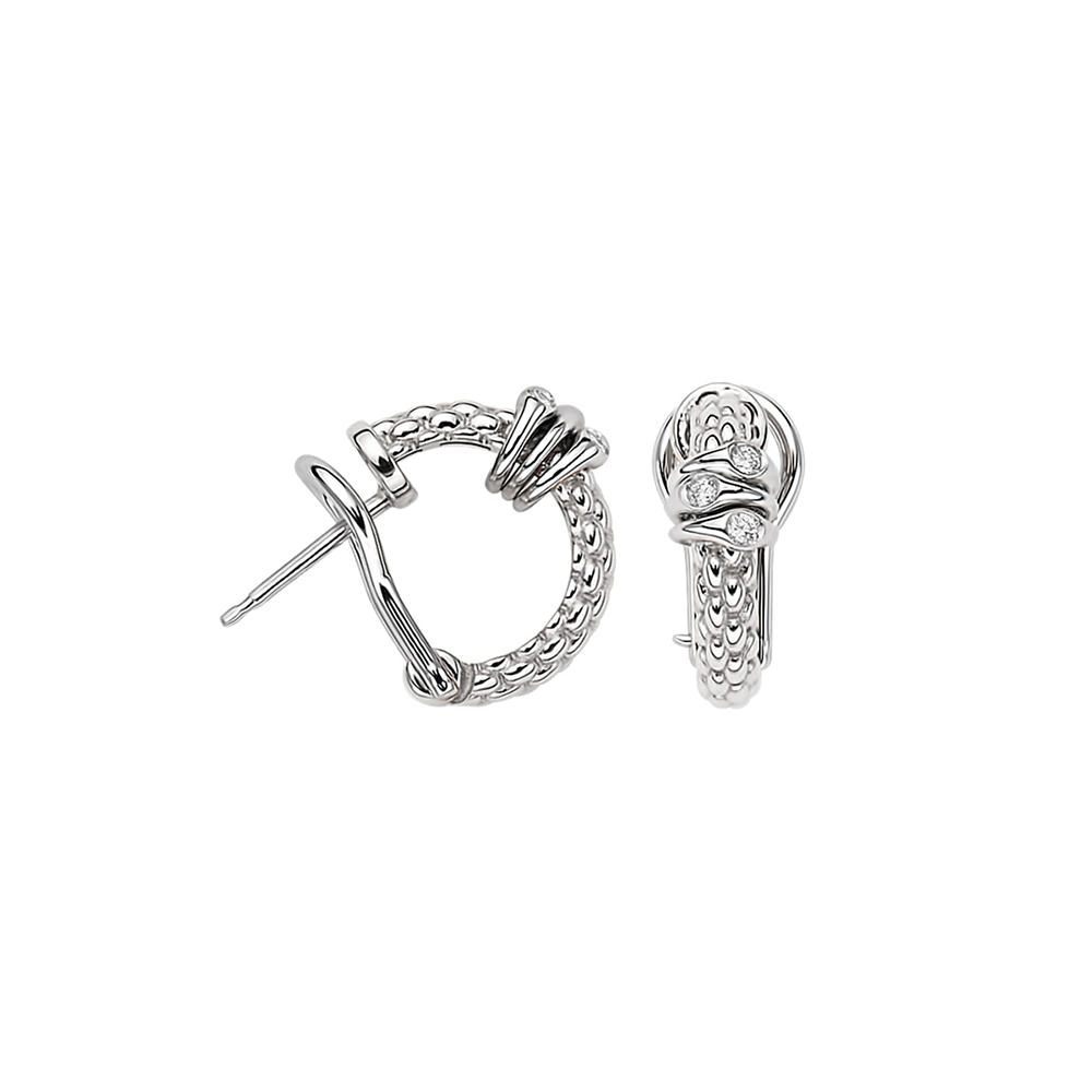 Fope Prima Collection Earrings in White Gold and Diamonds
