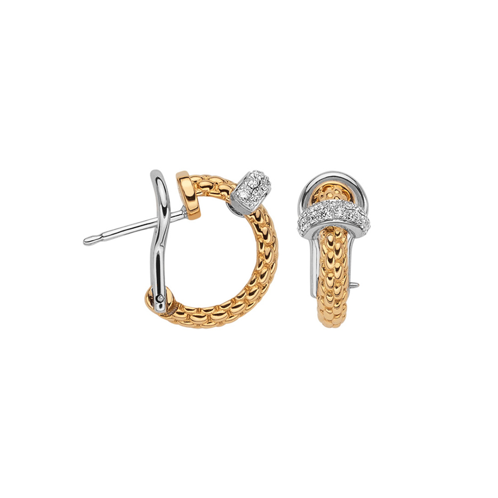 Fope Prima Collection Earrings in Yellow Gold and Diamonds