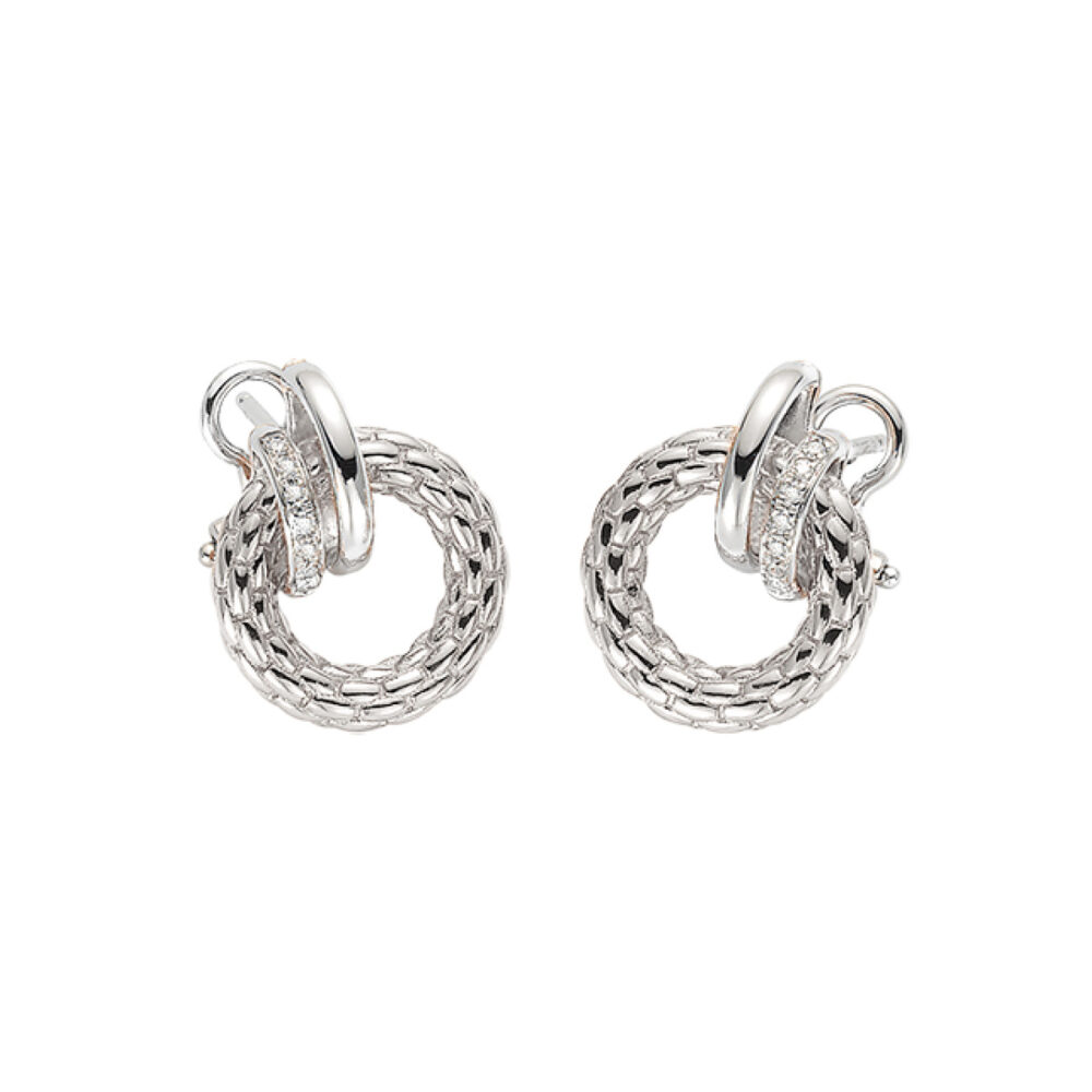Fope Solo Earrings in Gold and Diamonds