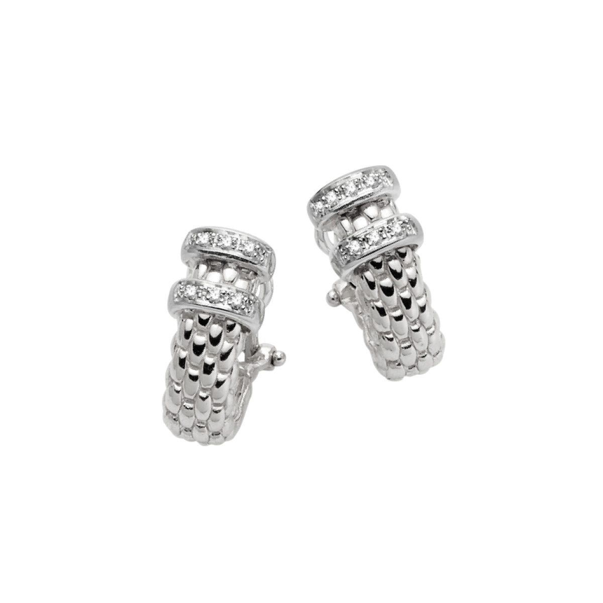 Orecchini Fope Collezione Solo in Oro Bianco e Diamanti